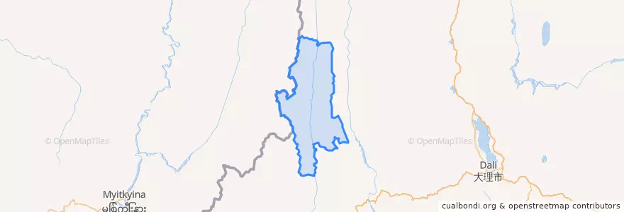 Mapa de ubicacion de 泸水市.