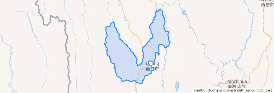 Mapa de ubicacion de 玉龙纳西族自治县 Yulong.