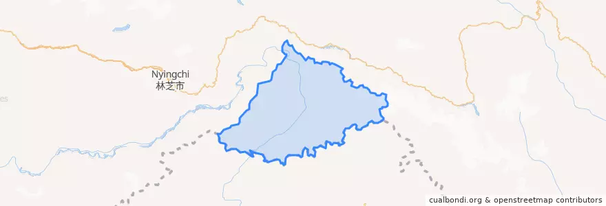 Mapa de ubicacion de མེ་ཏོག་རྫོང་ / 墨脱县 / Mêdog.
