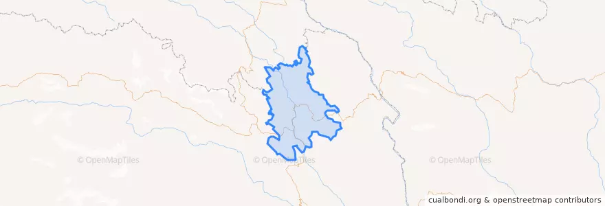 Mapa de ubicacion de མཁར་རོ་ཆུས།་་ / 卡若区 / Karub.