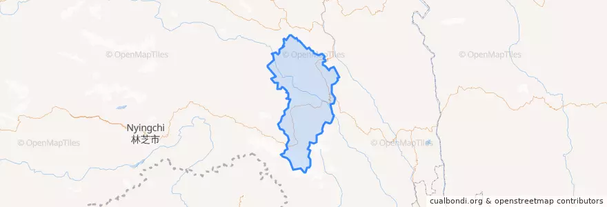 Mapa de ubicacion de དཔའ་ཤོད་རྫོང་ / 八宿县 / Baxoi.