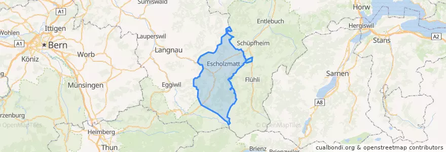 Mapa de ubicacion de Escholzmatt-Marbach.