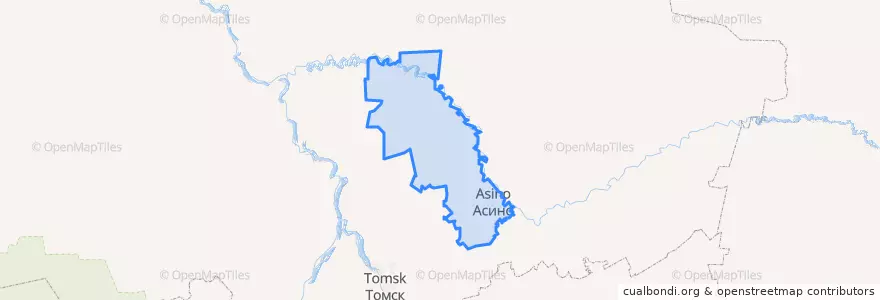 Mapa de ubicacion de Асиновский район.