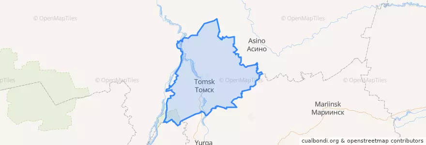 Mapa de ubicacion de Томский район.
