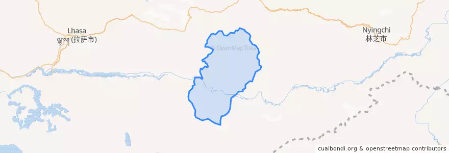 Mapa de ubicacion de རྒྱ་ཚ་རྫོང་ / 加查县 / Gyaca.