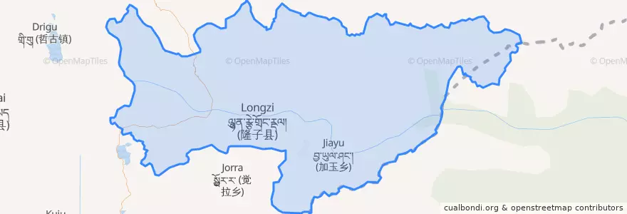 Mapa de ubicacion de ལྷུན་རྩེ་རྫོང་ / 隆子县 / Lhünzê.