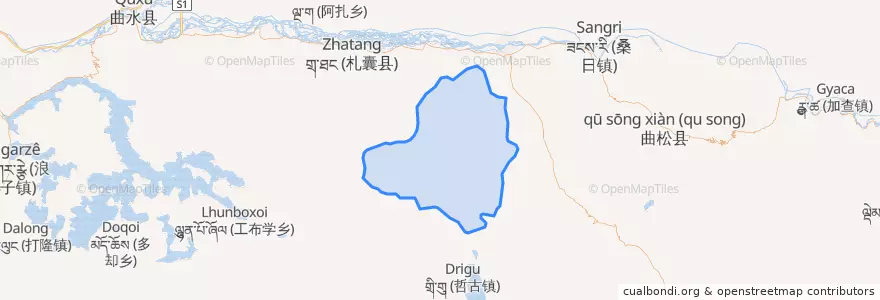Mapa de ubicacion de འཕྱོངས་རྒྱས་རྫོང / 琼结县 / Qonggyai.