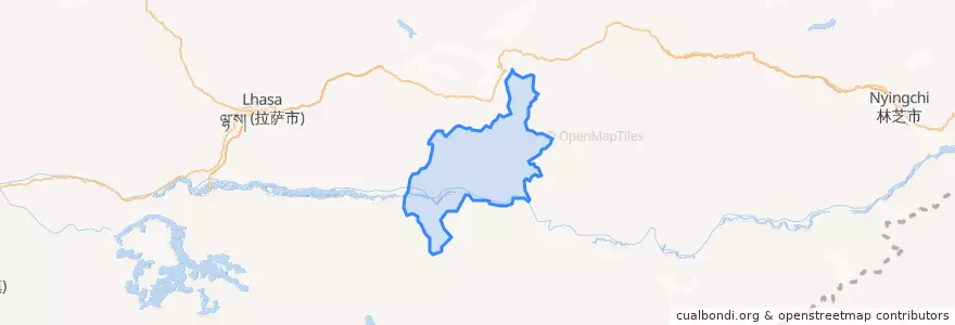 Mapa de ubicacion de ཟངས་རི་རྫོང་ / 桑日县 / Sangri.
