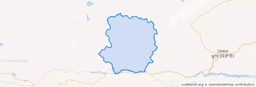 Mapa de ubicacion de Namling County.