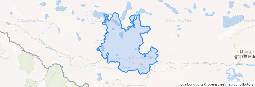 Mapa de ubicacion de ངམ་རིང་རྫོང་ / 昂仁县 / Ngamring.