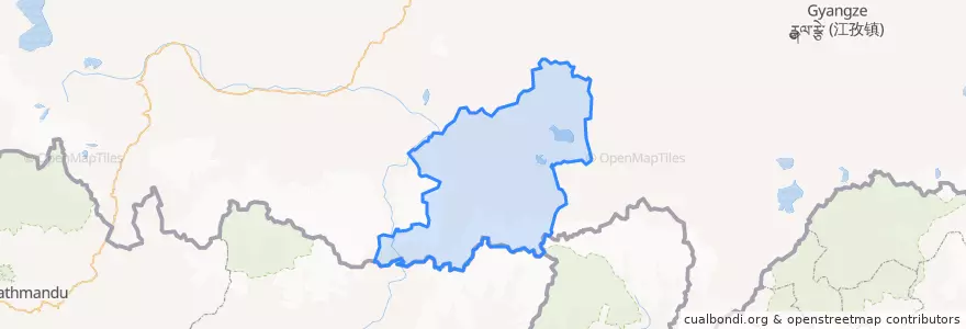 Mapa de ubicacion de Dinggyê County.