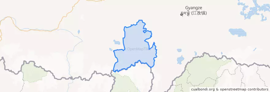 Mapa de ubicacion de Gamba County.