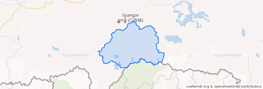Mapa de ubicacion de ཁང་དམར་རྫོང་ / 康马县 / Kangmar.