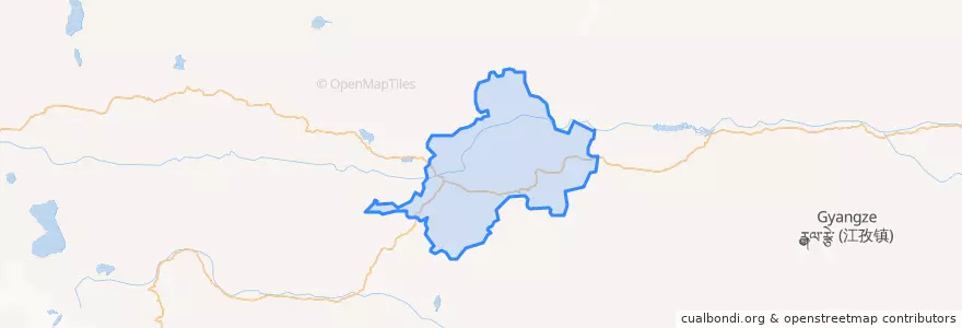 Mapa de ubicacion de ལྷ་རྩེ་རྫོང་ / 拉孜县 / Lhatse.