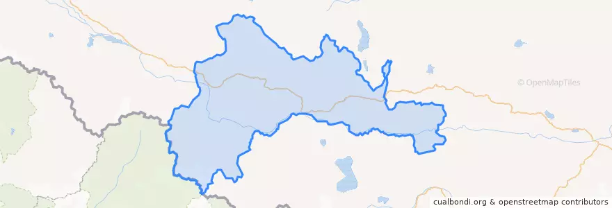 Mapa de ubicacion de ས་དགའ་རྫོང་ / 萨嘎县 / Saga.