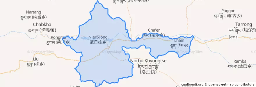 Mapa de ubicacion de བསམ་འགྲུབ་རྩེ་ཆུས། 桑珠孜区 Samzhubzê.