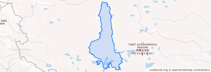 Mapa de ubicacion de ཉི་མ་རྫོང་ / 尼玛县 / Nyima.