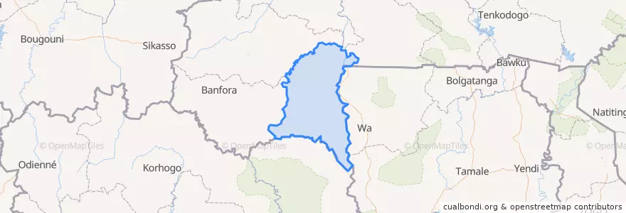 Mapa de ubicacion de Sud-Ouest.