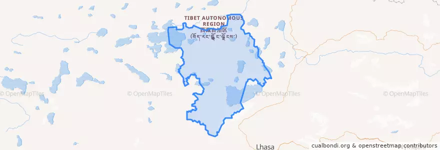 Mapa de ubicacion de དཔལ་མགོན་རྫོང་ / 班戈县 / Baingoin.