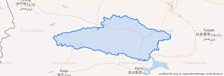 Mapa de ubicacion de Hejing County.