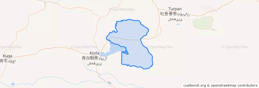 Mapa de ubicacion de 和硕县.