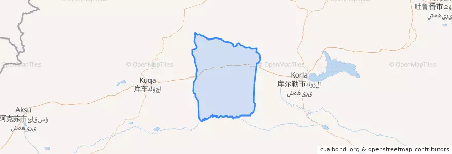 Mapa de ubicacion de Luntai County.