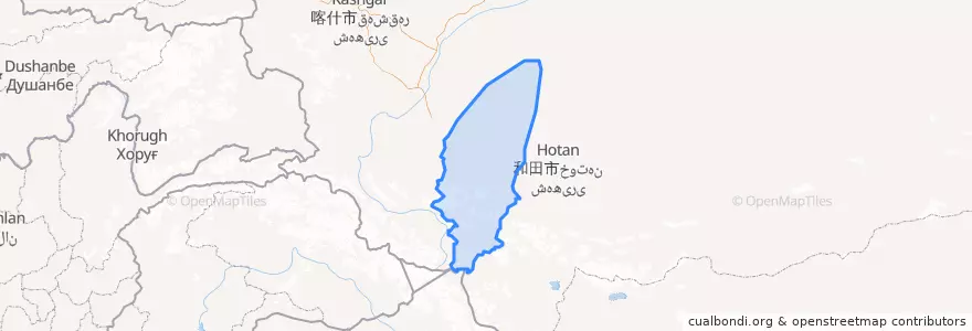 Mapa de ubicacion de 皮山县.