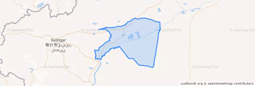Mapa de ubicacion de Maralbexi County.