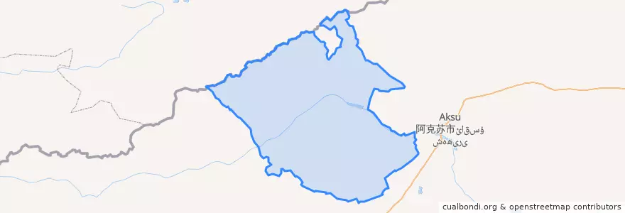 Mapa de ubicacion de 乌什县.