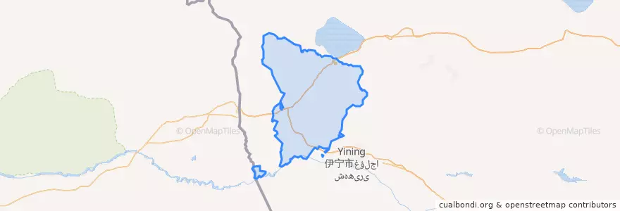 Mapa de ubicacion de 霍城县.