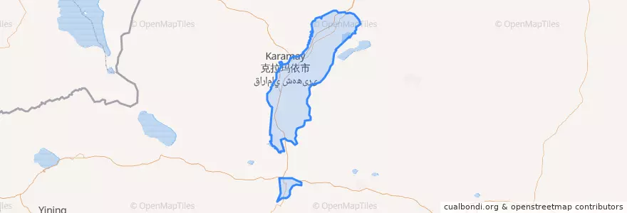 Mapa de ubicacion de Карамай.