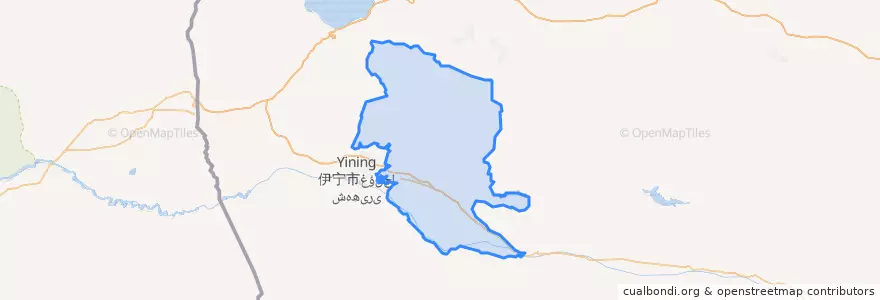 Mapa de ubicacion de 伊宁县.