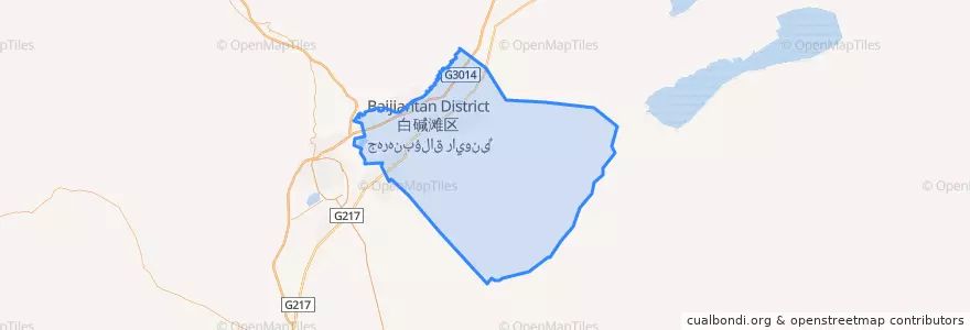 Mapa de ubicacion de 白碱滩区.