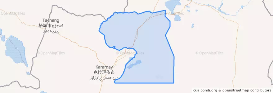 Mapa de ubicacion de Kobuksar Moğol Özerk İlçesi.