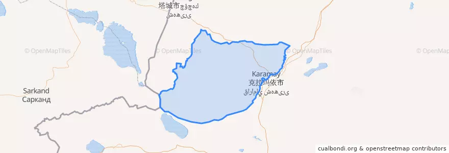 Mapa de ubicacion de 托里县.
