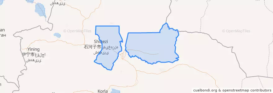 Mapa de ubicacion de Changji Hui Autonomous Prefecture.