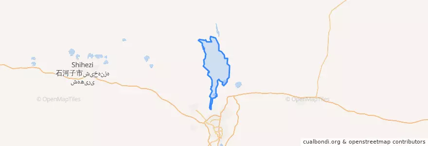 Mapa de ubicacion de 五家渠市.