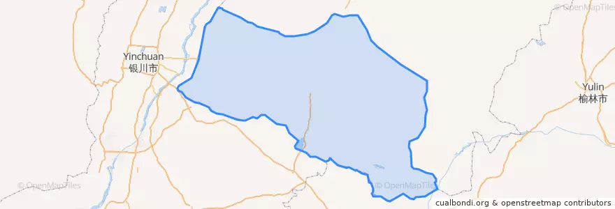 Mapa de ubicacion de 鄂托克前旗.