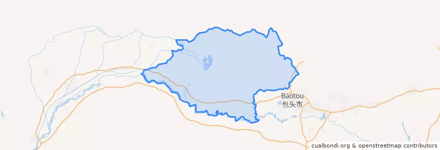 Mapa de ubicacion de 乌拉特前旗.