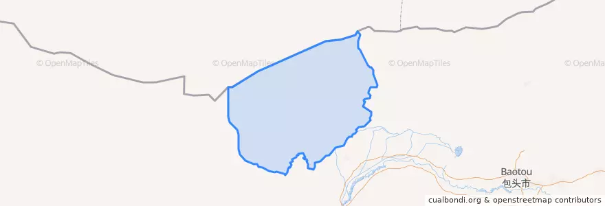 Mapa de ubicacion de 乌拉特后旗.