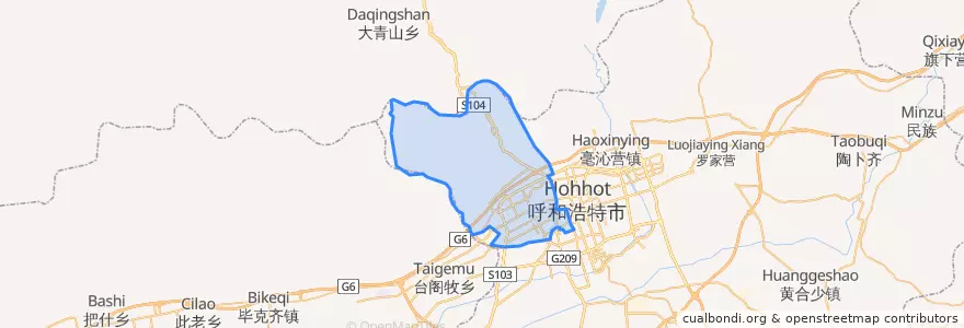 Mapa de ubicacion de 回民区.