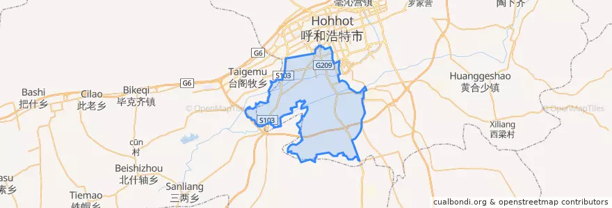 Mapa de ubicacion de 玉泉区.