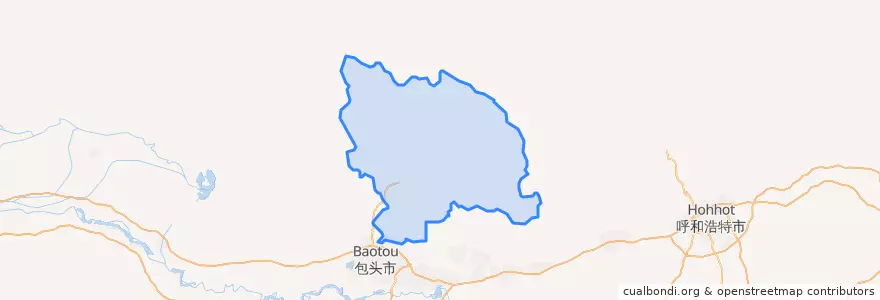 Mapa de ubicacion de 固阳县.