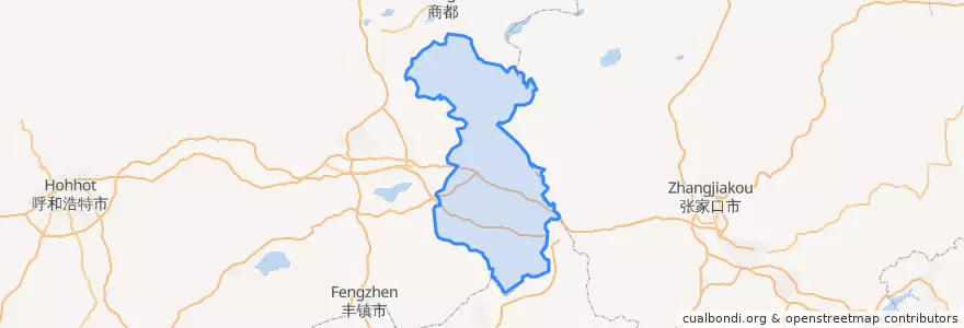 Mapa de ubicacion de 兴和县.