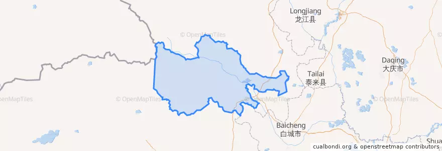 Mapa de ubicacion de 科尔沁右翼前旗.