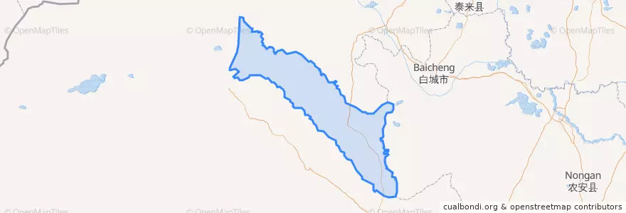 Mapa de ubicacion de 科尔沁右翼中旗 (Horqin Right Middle Banner).