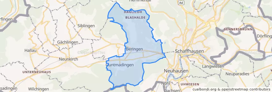 Mapa de ubicacion de Beringen.
