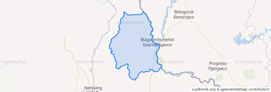 Mapa de ubicacion de Айхуэй.