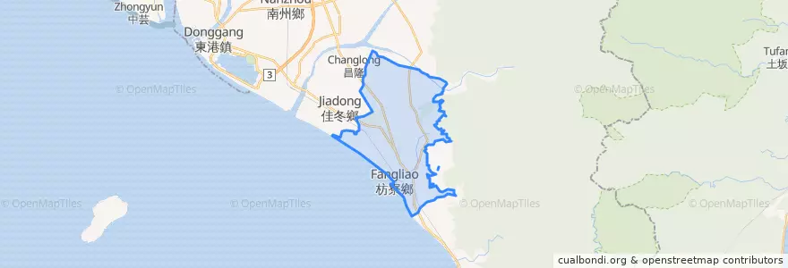 Mapa de ubicacion de 枋寮鄉.