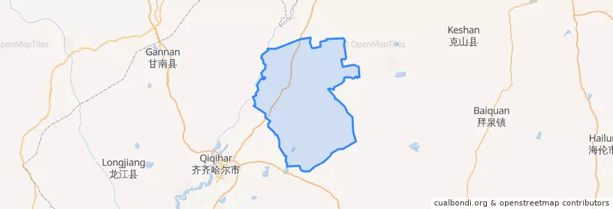 Mapa de ubicacion de Fuyu County.